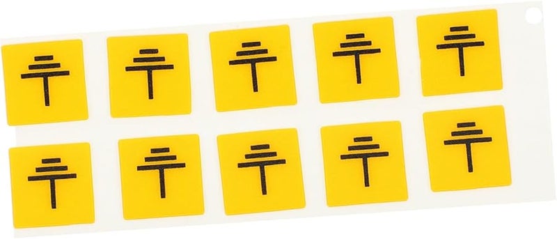 PRETYZOOM 10Pcs Electrical Panel Safety Warning Labels Grounding Connection Stickers for Machinery Factory Use - Image 1